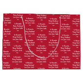 サンタパーソナライズされたレッド・クリスマスから愛の名前 ラージペーパーバッグ (裏面)