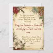 サンタパーソナライズされたヴィンテージの再おもしろい計算 シーズンカード (裏面)