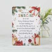 サンタパーソナライズされたーからのクリスマス・ホリデー・レター シーズンカード (スタンド正面)