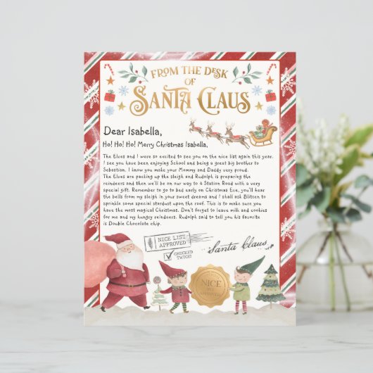 サンタパーソナライズされたーからの北極の公式書簡 (スタンド正面)