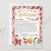 サンタパーソナライズされたーからの北極の公式書簡 招待状 (正面)