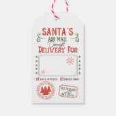 サンタパーソナライズされたーの翌日配達 ギフトタグ (裏面)