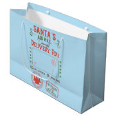 サンタパーソナライズされたーの翌日配達 ラージペーパーバッグ (正面アングル)