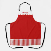 サンタパーソナライズされた小妖精や小人クリスマスホリデー エプロン (正面)