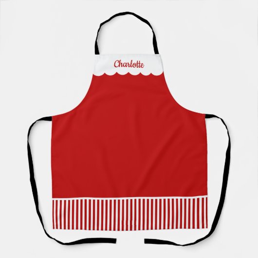 サンタパーソナライズされた小妖精や小人クリスマスホリデー エプロン (正面)