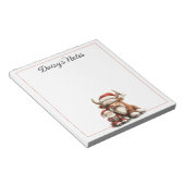 サンタパーソナライズされた・ハイランド牛 ノートパッド (アングル)