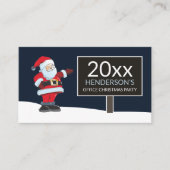 サンタパーティーサインクリスマスパーティーチケット エンクロージャーカード (正面)