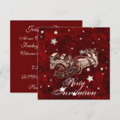 サンタパーティー招待状 招待状 (正面/裏面)