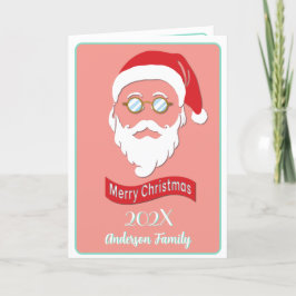 サンタヒップスタースタイルクリスマスカード サンキューカード