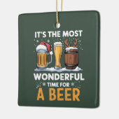 サンタビアクリスマスパーティー飲み家族の贈り物 セラミックオーナメント (左)