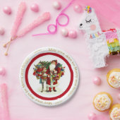 サンタビクトリアンとドンキー ペーパープレート (パーティー)