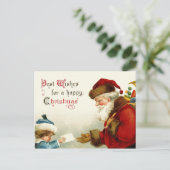 サンタビクトリアンと子供 シーズンポストカード (スタンド正面)