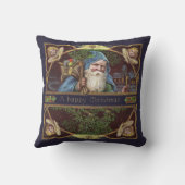 サンタビクトリアンエンジェルズクリスマスアンティーク クッション (裏面)