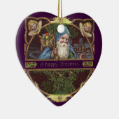 サンタビクトリアンエンジェルズクリスマスアンティーク セラミックオーナメント (右)