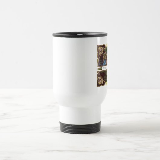 サンタビクトリアンエンジェルズクリスマスアンティーク トラベルマグ (中央)