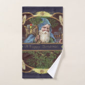 サンタビクトリアンエンジェルズクリスマスアンティーク バスタオルセット (ハンドタオル)