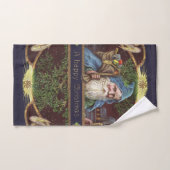 サンタビクトリアンエンジェルズクリスマスアンティーク バスタオルセット (ハンドタオル)