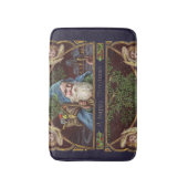 サンタビクトリアンエンジェルズクリスマスアンティーク バスマット (正面縦)