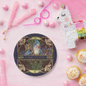 サンタビクトリアンエンジェルズクリスマスアンティーク ペーパープレート (パーティー)