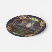 サンタビクトリアンエンジェルズクリスマスアンティーク ペーパープレート (アングル)