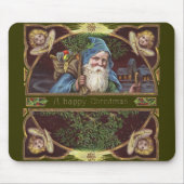 サンタビクトリアンエンジェルズクリスマスアンティーク マウスパッド (正面)