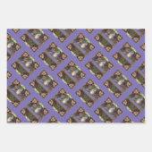 サンタビクトリアンエンジェルズクリスマスアンティーク ラッピングペーパーシート (正面2)