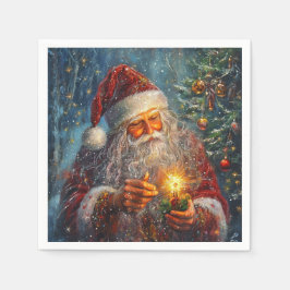 サンタビクトリアンクリスマスカクテルナプキンス スタンダードカクテルナプキン