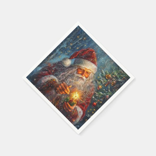 サンタビクトリアンクリスマスカクテルナプキンス スタンダードカクテルナプキン (角)