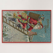 サンタビクトリアンクロースがクリスマス・グリーティを贈る ジグソーパズル (横)