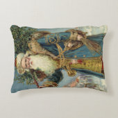 サンタビクトリアンクロースと木 アクセントクッション (正面)