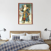 サンタビクトリアンクロースと木 キャンバスプリント (インサイチュ (寝室))