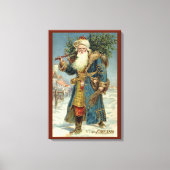 サンタビクトリアンクロースと木 キャンバスプリント (正面)