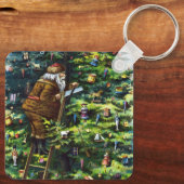 サンタビクトリアンクロースと木 キーホルダー (裏面)