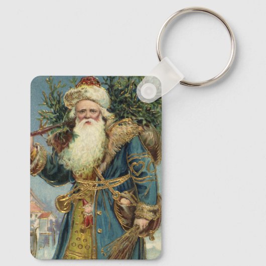 サンタビクトリアンクロースと木 キーホルダー (裏面)