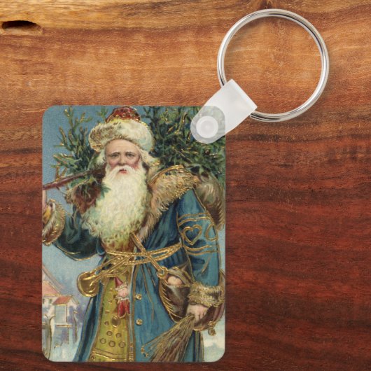 サンタビクトリアンクロースと木 キーホルダー (裏面)