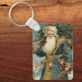 サンタビクトリアンクロースと木 キーホルダー (正面)