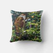 サンタビクトリアンクロースと木 クッション (裏面)