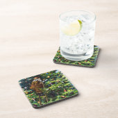 サンタビクトリアンクロースと木 コースター (右側)