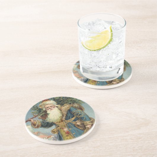 サンタビクトリアンクロースと木 コースター (側面)