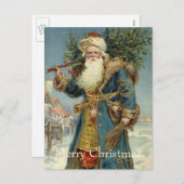 サンタビクトリアンクロースと木 シーズンポストカード (正面/裏面)