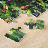 サンタビクトリアンクロースと木 ジグソーパズル (側面)