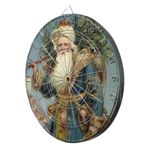 サンタビクトリアンクロースと木 ダーツボード (正面右)