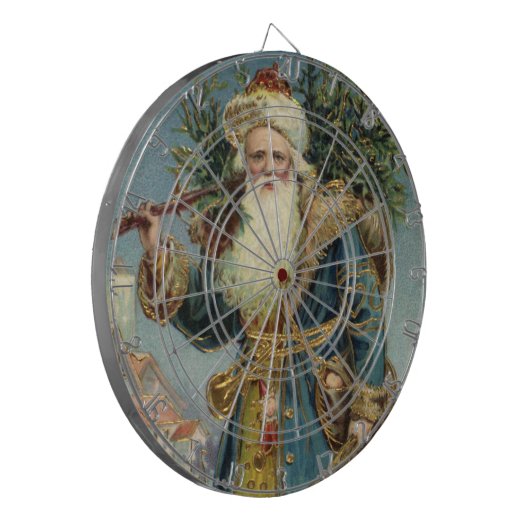 サンタビクトリアンクロースと木 ダーツボード (正面左)