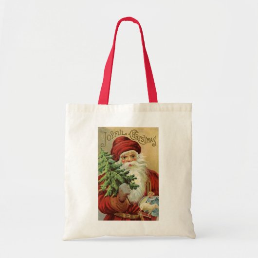 サンタビクトリアンクロースと木 トートバッグ (正面)