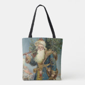 サンタビクトリアンクロースと木 トートバッグ (裏面)
