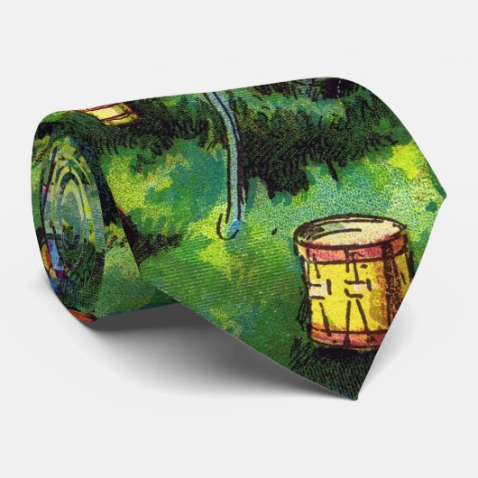 サンタビクトリアンクロースと木 ネクタイ (ロール)