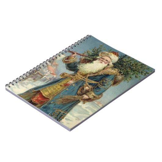 サンタビクトリアンクロースと木 ノートブック (左側)