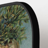 サンタビクトリアンクロースと木 ピックルボールラケット (左詳細)