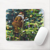 サンタビクトリアンクロースと木 マウスパッド (マウス)