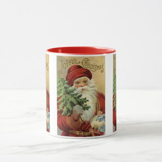 サンタビクトリアンクロースと木 マグカップ (中央)